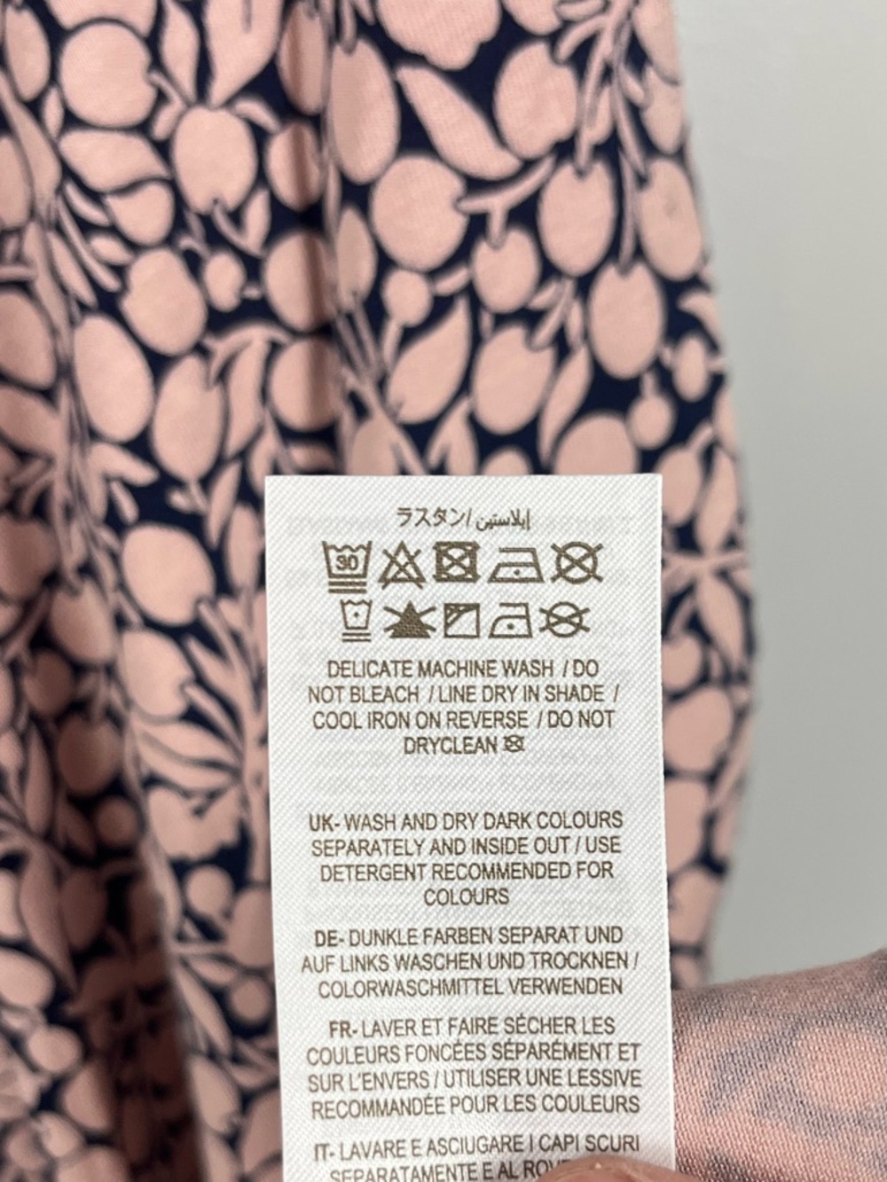 Boden square neck jersey maxi dress in pink blue size 6 - Picture 10 of 11